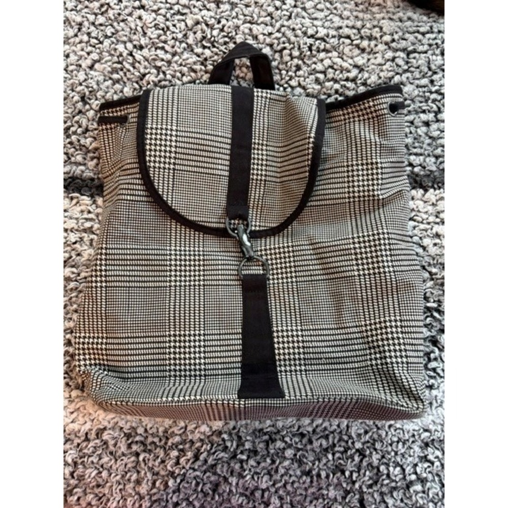 Women's Black & White Houndstooth Lulu Dharma Frasier‎ Backpack